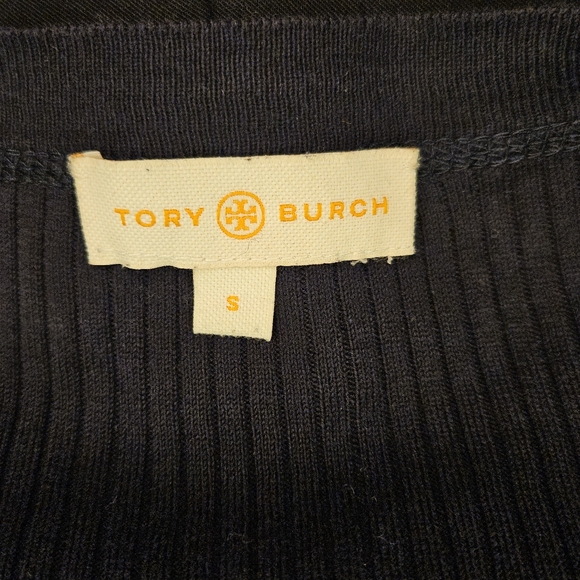Tory Burch Black Cardigan Sweater with V-Neck - Picture 4 of 5
